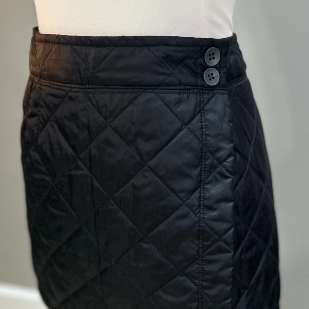 Black Quilted Skirt